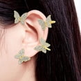 thumbnail image 3 of Clip Pendiente Mariposa Ear Clip para Izquierda Dorada Sunnimix Pendiente elegante, 3 of 8