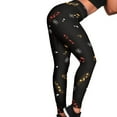 thumbnail image 4 of DISNIMO Snowflake Musical Note Print Yoga Pants Leggings Tummy Control Workout Leggings, High Waisted Yoga Pants for Workout Sport, Black, 3XL, 4 of 6