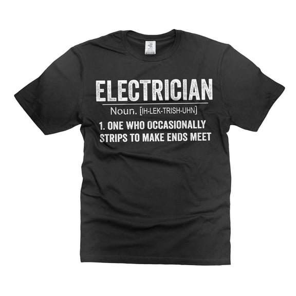 Mens Electrician T-shirt Electrician Definition Shirt Father's Day Electrician Shirts