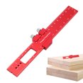 thumbnail image 4 of Woodworking Ruler, Pocket Metal Slide Stop Marking Ruler, Measuring Tools and Scribing Rulers, Square Ruler for Marking and Measuring, 4 of 9
