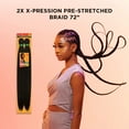 thumbnail image 4 of Sensationnel African Collection Jumbo Braid Pre Stretched X Pression Hair 2x 72” ( 1B Off Black 3 Packs ), 4 of 6