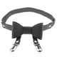 thumbnail image 2 of Liga de pierna Macarena Bowknot Clip Arnés de cuero PU Estilo punk Correa elástica negro, 2 of 6