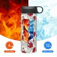 thumbnail image 6 of Sikiie Leaves And Anemone Flowers In Red Grey Print 18OZ Insulated Straw Cup, Portable Leak-proof Sports Water Bottle, Stainless Steel Water Cup Suitable for Home and Outdoor, 6 of 8