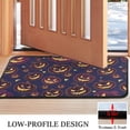 thumbnail image 3 of Happy Halloween Pumpkin Front Door Mat Anti Slip Spider Bat Welcome Mat Plain for Entry Floor Mat Set Living Room Bedroom Bathroom Crystal Velvet 30x17 Inches, 3 of 7