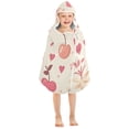 thumbnail image 7 of Cute Cherry Print Hooded Beach Towel Kids Bath Towels Quick Dry for Pool Swiming 50" x 23.5" Microfiber Soft Bathrobe, 7 of 7