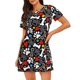 thumbnail image 1 of Fotbe Paw And Bones Bata de Dormir para Mujer con Estampado, Camisón de Algodón de Manga Corta, Ropa de Dormir Casual, 1 of 6