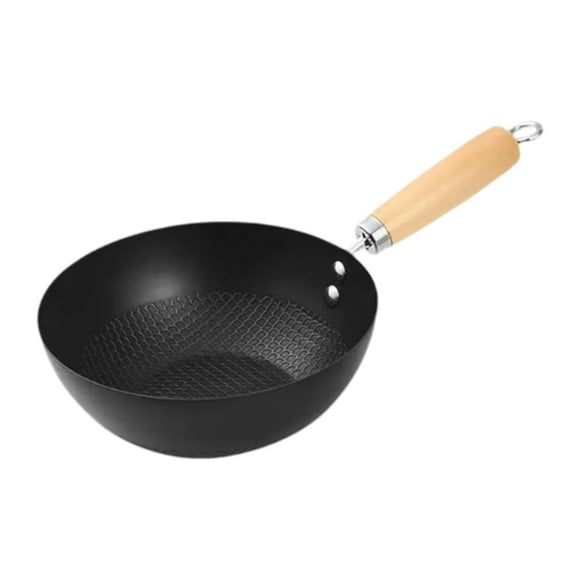 simhoa Wok 20cm Pot Kitchen Cookware Egg Baking Pan Iron Wok for Cooking Sautee Gas
