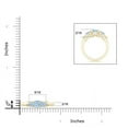 thumbnail image 4 of ANGARA Natural Vintage Style Three Stone Aquamarine Wedding Band in 14K Yellow Gold for Women (Size-4mm) | March Birthstone, Birthday, Anniversary, Jewelry Gift for Women | Natural Aquamarine Ring, 4 of 9