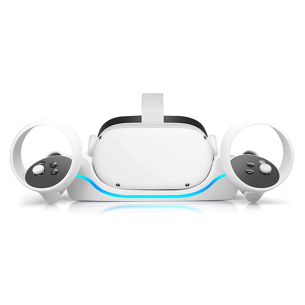 Charging Station for Oculus Quest 2, VR Charging Stand Set Headset Display Holder Fast Charging