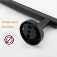 thumbnail image 2 of Matte Black Bath Towel Bar Single Bars Towel Rack Rod Classic Wall Mounted Stainless Steel Bathroom Towel Bar Toilet Kitchen Towel Shelf Single Layer,24inch, 2 of 6