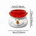 thumbnail image 3 of Christmas Planters,Christmas Cute Snowman/Santa Claus Resin Flower Pot - Black Hat Design,Mini Ceramic-Like Planter,Desktop Decorative Container for Succulents,Cactus,or Small Gifts(Snowman), 3 of 4
