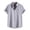 Gray, variant on JTieacloth Mens Regular Fit Button Down Shirts Men's Spring And Summer Soild Color Casual Lapel Large Size Beach Holiday Short Sleeve Shirt Black