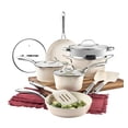 thumbnail image 1 of Gotham Steel Martillado Juego de 15 ollas y sartenes de cerámica antiadherentes, juegos de utensilios de cocina, juego de ollas y sartenes, juego de utensilios de cocina de cerámica no tóxicos, juego, 1 of 5