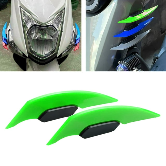 Alerón lateral de para motocicleta, 2 uds., accesorio de modificación Universal, fijas para la mayoría de , Verde Yotijar Carenado de aleta delantera