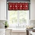 thumbnail image 3 of Christmas Elk Kitchen Curtains and Valances Set, Snowflake Plaid Border Rod Pocket Window Valance 18 Inch Window Curtain Panels for Living Room Bedroom Laundry, 27.5x36in, 3 Pieces, 3 of 7