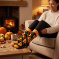 thumbnail image 7 of Halloween Socks, Spooky Crew Socks, Pumpkin Socks, Fall Themed Socks, Cute Halloween Gifts, Autumn Novelty Socks, Unisex Holiday Socks, Orange Black Patterned Socks, 7 of 7