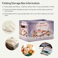 thumbnail image 5 of GZHJMY Father Christmas Deer Snowman Storage Bin for Toy Storage Basket Dirty Clothes Sundries Office Home Closet Shelf Cube Box Waterproof Laundry Basket Collapsible Organizer, 5 of 7