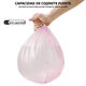 thumbnail image 4 of 3 volúmenes de pequeñas bolsas de basura 60 duraderas 4 galones bolsas de basura pequeñas Oficina de la familia cocina baño dormitorio basura dentro de la bolsa de basura (rosa), 4 of 6