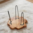 thumbnail image 3 of Organizedlife Natural Edge Coffee Table - 24" Live Edge Wood End Table with 3 Hairpin Legs, Rustic Accent Side Table, Plant Stand Nightstand for Living Room, Bedroom, Patio, 3 of 5