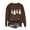 A02-Brown Plus Size Top, variant on yoeyez Halloween Sweatshirt for Women Oversized Ghosts Graphic Print Long Sleeve Sweatshirts Crewneck Casual Fall Pullover Tops Brown,S