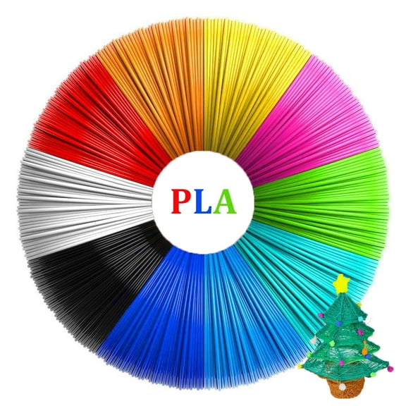 TekDeals 20 Colors 3D Pen Printer PLA Filament Refills High Precision, 1.75 mm Dia., 323 Feet