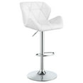 thumbnail image 4 of Berrington Upholstered Adjustable Bar Stool White (Set of 2), 4 of 12