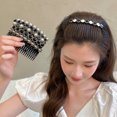 thumbnail image 4 of Crystal Flowers Comb Bangs Hair Clip for Women Braid Broken Hairpin Inserted Comb Pressure Pin Girls Hair Accessories Jewelry, 4 of 9