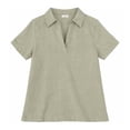 thumbnail image 1 of Blusa George para Mujer Cuello Polo Manga Corta Gris Talla G, 1 of 4