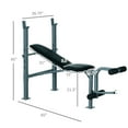 thumbnail image 3 of Soozier Incline Decline Weight Bench with Leg Extension and Barbell Rack, Adjustable Bench Press Weight Lifting Bench, 3 of 9