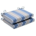 thumbnail image 1 of Pillow Perfect Outdoor/ Indoor Hamilton Blue Squared Corners Seat Cushion (Set of 2), 1 of 2