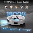 thumbnail image 3 of GOOVI Robot Vacuum and Mop Combo with Bagless Self Emptying Station, 18000Pa Suction LiDAR Navigation Robotic Cleaner, Perfet for Pet Hair, Carpet & Hard Floor, 3 of 8