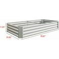 thumbnail image 3 of 6x3x1ft Raised Garden Bed, Outdoor Galvanized Raised Garden Beds, Metal Raised Beds for Gardening Vegetables Fruits and Flowers, Easy Assembly, 127 Gallon Capacity - Silver, 3 of 18
