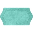 thumbnail image 3 of Home Weavers Waterford Collection 100% Cotton Tufted Bath Rug, Extra Soft and Absorbent Bath Rugs, Non-Slip Plush Bath Carpet, Machine Wash, Bath Mat for Bathroom, 21"x34" Rectangle, Turquoise, 3 of 5