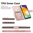 thumbnail image 5 of Wallet Case For Samsung Galaxy A53 5G, Clover Embossed Magnetic Closure Premium PU Leather [Folio Flip][Kickstand][Card Slots][Wrist Strap][Kickstand]Phone Cover For Samsung Galaxy A53 5G, Rosegold, 5 of 10