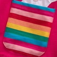 thumbnail image 5 of HWJAD Little Girls Summer Cotton Rainbow Unicorn Casual Dress Kids Short Sleeve Cartoon Dresses, 5 of 9