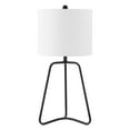 thumbnail image 4 of SAFAVIEH Weyn 24 in. Modern Black Iron Table Lamp with White 100% Cotton Shade, 4 of 6
