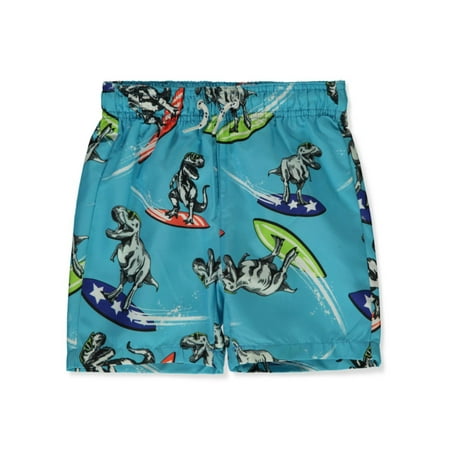 

Hawk Boys Surfing T-Rex Swim Trunks - blue 3t (Toddler)