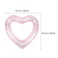 thumbnail image 3 of CUITING Love Swimming Ring Buoy Inflatable Glitter Tube Heart Pool Float Heart-shaped Bachelorette 4 Count, 3 of 6