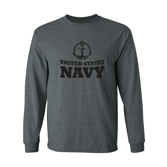 United States Navy Crest Adult Long Sleeve T-shirt