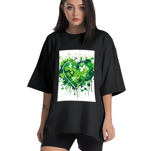 Plus Size Shirt for Women Black Tops for Women Short Sleeves Shirt for Women ST Patrick T Shirt Crewneck Shirt for Women XS