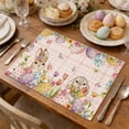 thumbnail image 4 of PUSPU Easter Themed Placemats Rabbits And Easter Egg Patterns Mats Party Decoration Placemats Festive Mood Decorations, 4 of 6