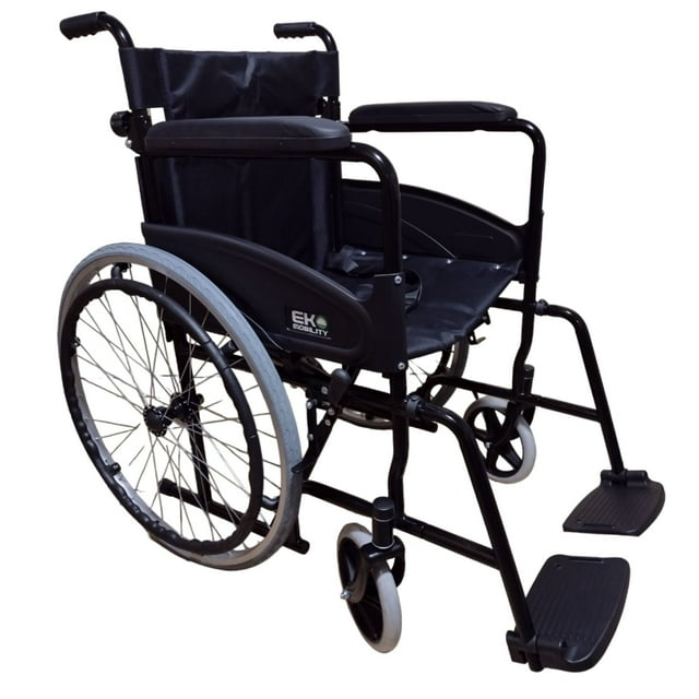 Silla de Ruedas Eko-Mobility 18' Respaldo Abatible Descansapies Desmontables