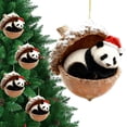 thumbnail image 4 of CPHDW7 Vintage Christmas Tree Decorations, Acrylic Animal Pendants, Cozy Woodland Creatures Ornaments for Rustic Nature Themed Home Wreaths Tabletop, 4 of 7