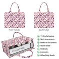 thumbnail image 2 of Large Capacity Tote Bag,Pioneer Flower Floral Print Pattern Handbag Fashion Luxury Tote Bag,15.7"x13"x 5.1" Inches,Laptop Compatible, 2 of 6