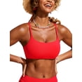 thumbnail image 1 of Top de Bikini CRZ YOGA con Escote Redondo, Acolchado y Ajustable Rojo Talla L, 1 of 3