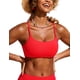 thumbnail image 1 of Top de Bikini CRZ YOGA con Escote Redondo, Acolchado y Ajustable Rojo Talla L, 1 of 3