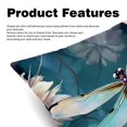 thumbnail image 2 of Dragonfly Stylish Velvet Throw Pillow Covers Inserts Set of 2 for Bed & Chair - Unique Patterns, 16x16, 18x18, & 20x20 Inches for Any Occasion!, 2 of 6
