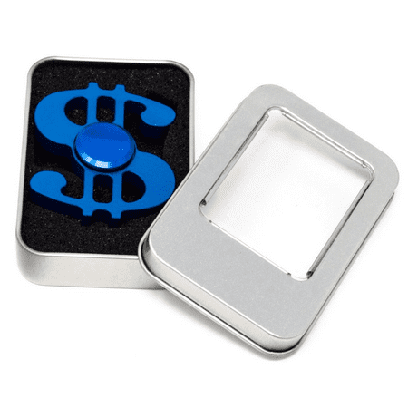 Lux Accessories Blue Dollar Sign Money Trendy Kids Adult Toy Tri Fidget (Best Fidget Spinner Under 5 Dollars)