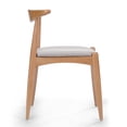 thumbnail image 4 of Benjara Syma Dining Side Chair Set of 2- Open Curved Back- Brown- Beige Seat, 4 of 5