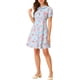 thumbnail image 1 of Vestidos vintage de flores con cuello Peter Pan de INSPIRE CHIC para mujer, azul S, 1 of 5